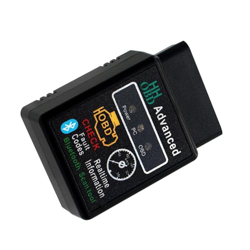 Yidcidu Car OBD2 Bluetooth Diagnostic Tool, Vehicle Code Monitoring Scanner, Fault Code Reset Clear Tools, Universal for iOS & Android & Windows (Black)