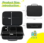 BOVKE Etui pour Canon EOS Rebelle T7 / R50 / R6 Marquer II / R100 Caméras, Étui de rangement pour Canon, Sony, Nikon DSLR SLR Appareils photo, Objectif, Trépied et Accessoires, Etrier avec 5 Diviseurs noirs