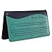 Christian Art Gifts Checkbook Cover for Women & Men 'Serenity Prayer' Christian Turquoise and Navy Wallet Faux Leather Christian Checkbook Cover for Duplicate Checks ID Credit Cards & Pen Loop Holder