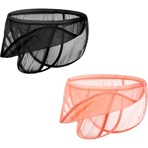 Mens Split Sides Underwear Sheer Sexy Men Thong Bulge Enhancing Pouch G-String Underwear T-Back