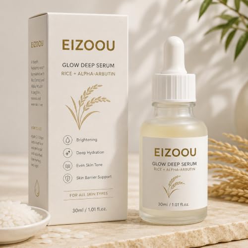 Image of Glow Deep Serum with Rice Bran Water and Alpha Arbutin 30ml Korean Face Serum for Brightening Even Skin Tone and Dark Spot Care Hydrating Daily Skin Treatment(Style-14)