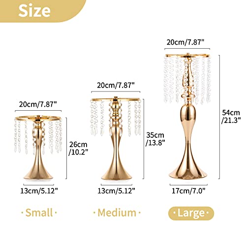 NUPTIO Tall Vase Table Centerpiece, 21.3", Gold, 10 Pcs by NUPTIO - Image 5