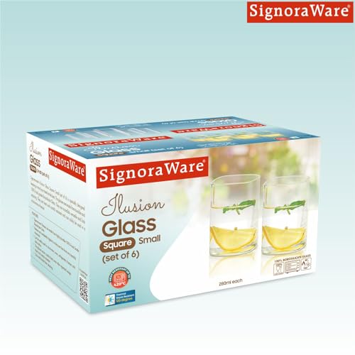 Set de 6 vasos cuadrados Ilusion Signoraware miniatura 5