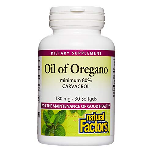 image for Natural Factors, Oil of Oregano 180 mg, Helps Maintain Good Health wit