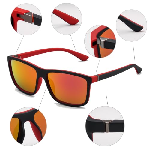 Image of Men's Sports Polarized Sunglasses Square Frame Glasses NP1007