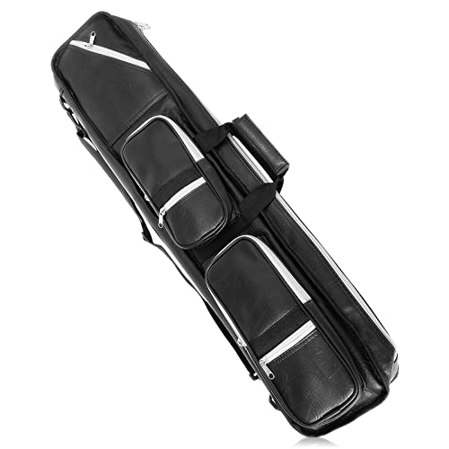 JTVTW Estuche para Taco de Billar 4x8 Estuche de Transporte para Palos de Billar Estuche para Tacos Suave de Cuero sintético Hold 4 Butt 8 Shaft...