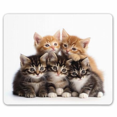 Smooffly Cats Mouse pad for Computers, Kittens Family Cats Mouse