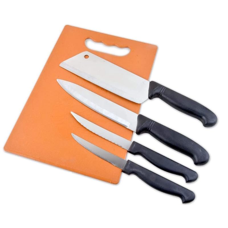 Mabron Knife Set Stainless Steel Knife Set for Kitchen with Chopping Board, Kitchen Knife Set with Chopping Board, Cleaver Choppe, Chopping Meat Butcher Knife for Kitchen