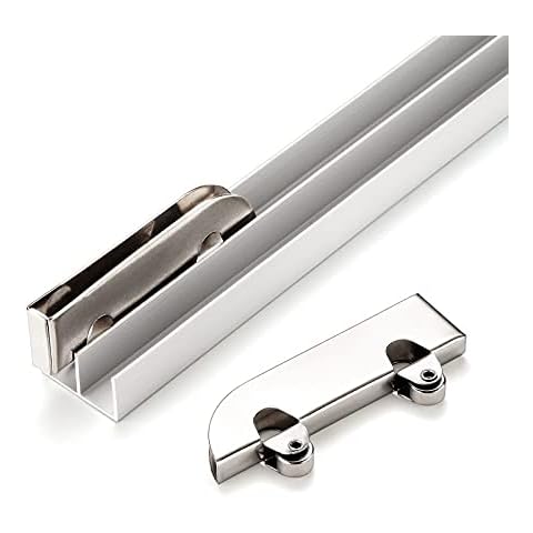 YooSz 4pc Stainless Steel Pulley 5mm Glass Sliding Door Wheel Clamp Track Roller Runner For Display Cabinet Mobile Counter Repair Part Mute And Soft Closing Of Stainless Steel Drawer Slides Cover