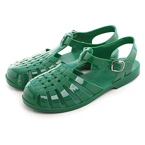 Image of Hee grand Crystal Jelly Heel Sandals for Women Summer Beach Jelly Shoes