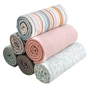 Fleece Throw Blanket Set Bulk for Travel Kids Outdoor Wedding Pet (Assorted #2, Pack of 6 50×60 Inches)