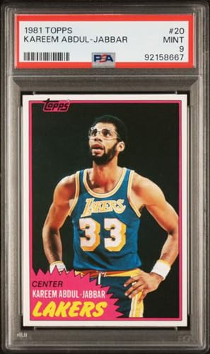 Graded 1981 Topps Kareem Abdul-Jabbar 20 Basketball Card PSA 9 Mint
