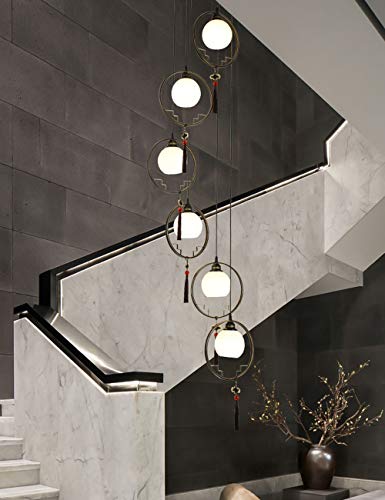 Luminaire suspendu salon pour pavillon duplex moderne - 2