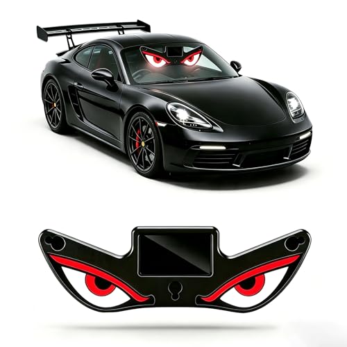 Image of Solar Car LED Atmosphere Decoration Light,High-Brightness Demon Eye Styling Lamp,Universal Fit Automotive Accent Light with Smart Light Sensor and Suction Cup Mount for SUV Truck Sedan (1, Y2)