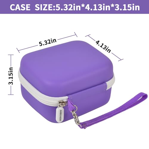 Image of ANKHOH Label Maker Case for Memoking T02 / for Phomemo M02 / M02S / M02 Pro / Q30S / for Nelko PM230 / for Anycash /for Ponek Mini Pocket Printer, Portable Sticker Paper Storage Holder - Box Only (Purple)