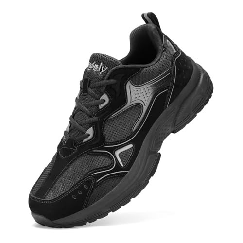 Kricely Chaussures de Running Homme Noir 45
