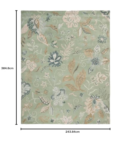 Image of Hand Tufted Premium Rug Premium Wool Carpet for Living Room Bedroom and Hall Size 8x10 Feet Color Multi