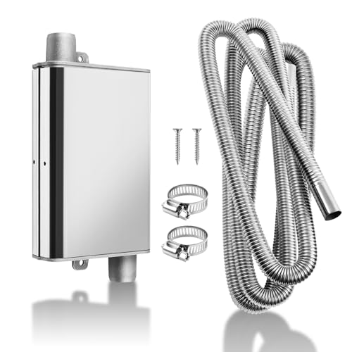 MaxEarn Verbesserter Schalldämpfer mit 300cm Abgasschlauch für Stromerzeuger, Auto Edelstahl Auspuffrohr Standheizung, Auspuff Abgasrohrleitungen mit 2 klammern für Ebespacher Luft Diesel Heizung