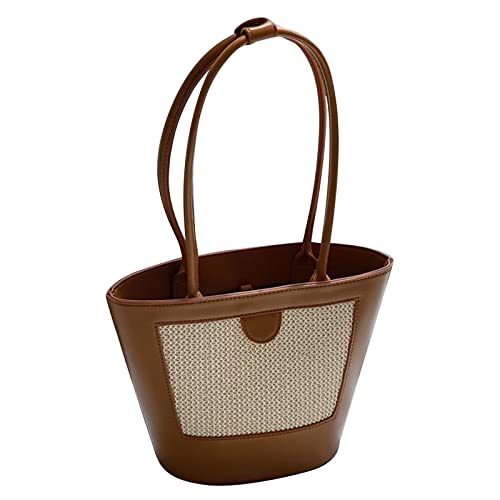 Sac seau pour femmes petit en cuir PU résistant avec bandoulière réglable confortable