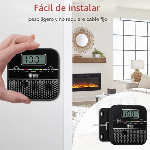 Detector de Monóxido de Carbono WOLFSHIELD Batería 10 Años 8