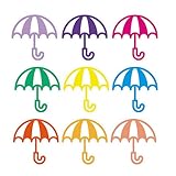 Umbrella Cutouts 4 Inches Classroom Summer Bulletin Board Colorful Umbrella Shaped Paper Cutouts,Back to School Decorations,Kids Craft Decoration for Craft Home Office Classroom School Party,90 Pcs