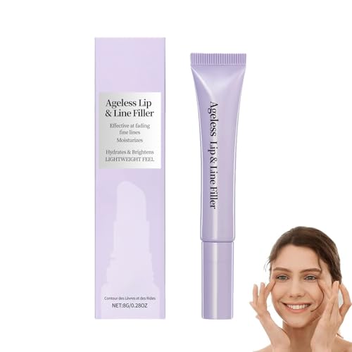 Multi-Action Anti-Wrinkle Serum, Ageless Lip & Line Filler, Deep Wrinkle Filler Collagen Cream for Face & Lips, Smooths, Firms & Plumps Skin, Reduces Fine Lines & Nourishes Lips (1)
