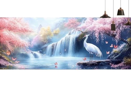 Tableau Strass Diamant Cascade Fleurie - Kit d'Artisanat d'Art 5D