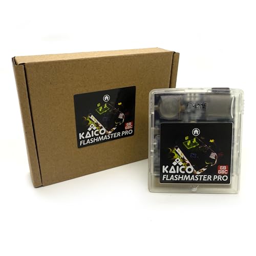 Kaico GB/GBC Flashmaster ED Pro - Cartucho de flash de color Game Boy & Game Boy - Ahorra estados - Cargador de tarjetas SD - Sin regiones - Soporta trucos Homebrew y ROM