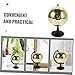 Gogogmee Golden Disco Ball Globe Rotating Reflective Mirror Ball for Home Decor Office Desk Events Parties Geographical Learning Tool with Glitter Effect