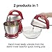 Hamilton Beach Classic Stand and Hand Mixer, 4 Quarts, 6 Speeds with QuickBurst, Bowl Rest, 290 Watts Peak Power, Red (64654)