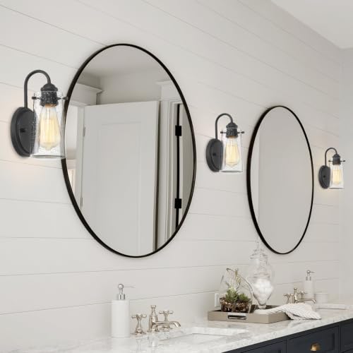 Image of Kira Home Rayne 10 inch Modern Farmhouse Wall Sconce for Bathroom Vanity, Pack of 2