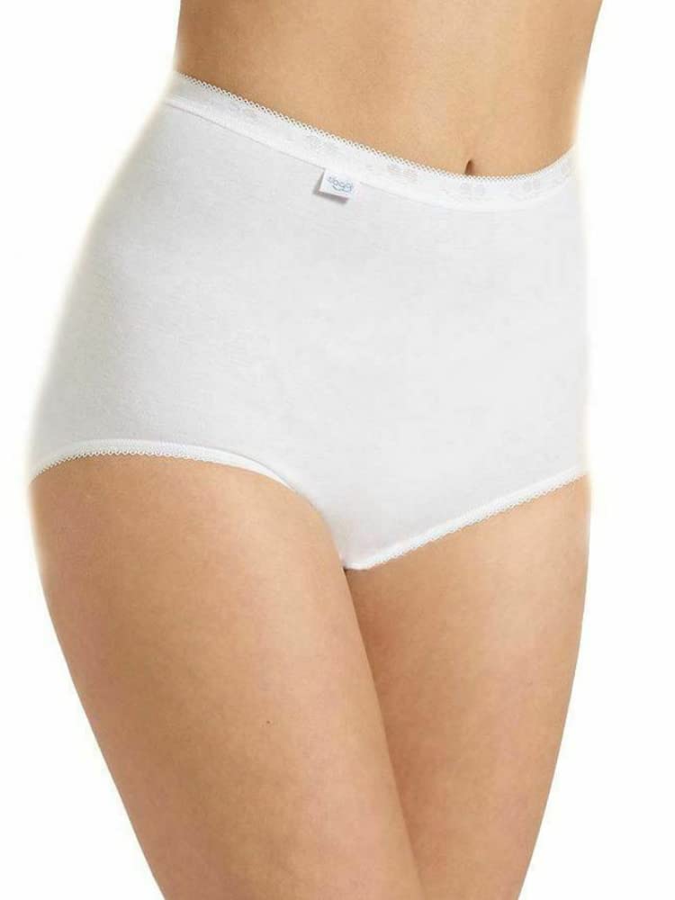 Sloggi Women's White Basic Maxi Panties, Pack Of 2, 5XL