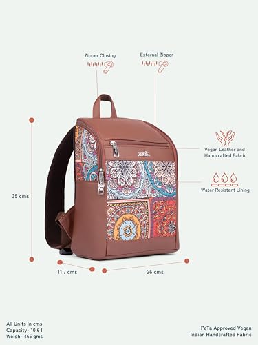 Image of ZOUK Amalia Daypack |Padded Tablet Compartment | Adjustable Straps | Water-Resistant | Men and Women | Daily Use | Lightweight |Smart & Compact |Comfortable & Stylish