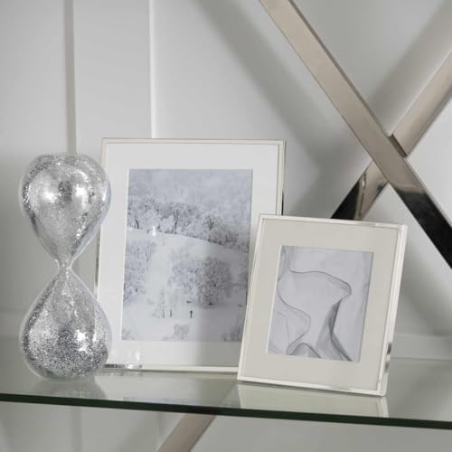 Sablier perles verre argenté Medium idée cadeau maison design - 3