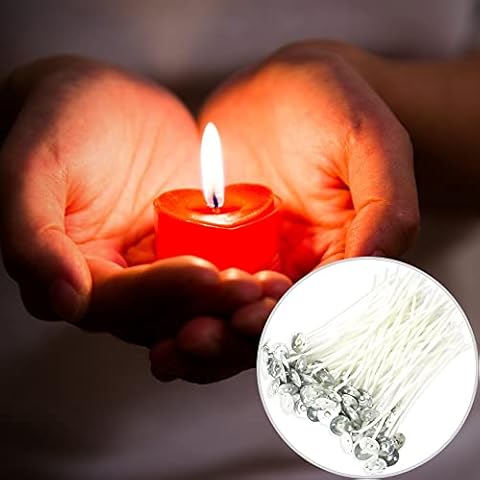 Candle Wicks for making candles 100 Piece 4" Pre-Waxed for Candle Making,Candle DIY,Wicks for Soy Candle Making Cover