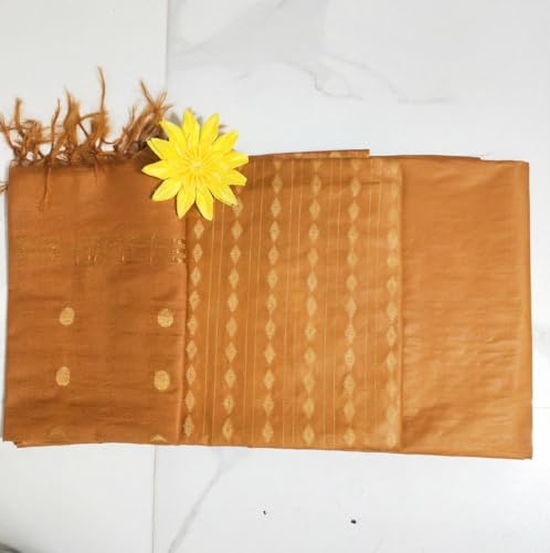 Image of STB-SILK TEXTILES BHAGALPUR Women's Bhagalpuri Cotton Silk Unstitched Salwar Suit Dress Material With Dupatta