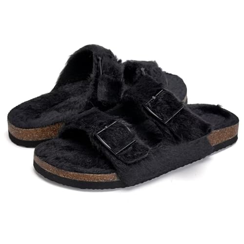 Image of Torotto Kids Sandals Boys Girls Slide Summer Non-slip Cork Glitter Toddler Slippers with Adjustable Straps for Indoor & Outdoor
