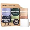 Betterway Bamboo Toilet Paper 3 Ply – Sustainable Toilet Tissue – 12 Long-Lasting Rolls & 360 Sheets Per Roll – Septic Safe – Organic, Plastic & PFAS Free – FSC Certified