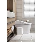 ELPHECO Automatic Motion Sensor Trash Can - 2 Gallon Slimline for Bathroom, Bedroom, Kitchen, Office - White with Gold Trim - Image 3