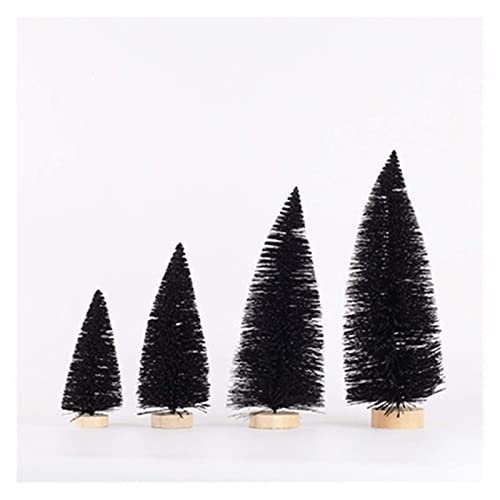Sapin en sisal noir de 25 cm pour centre de table de Noël contemporain