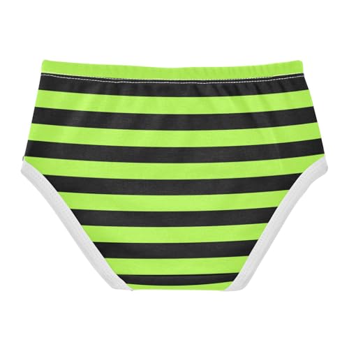 Black Grass Green Stripe Toddler Girls's Underwear 2T2