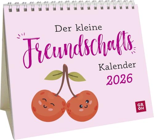 Mini-Kalender 2026: Der kleine Freundschaftskalender: Mini-Monatskalender. Kleiner Tischkalender zum Aufstellen mit Monatskalendarium