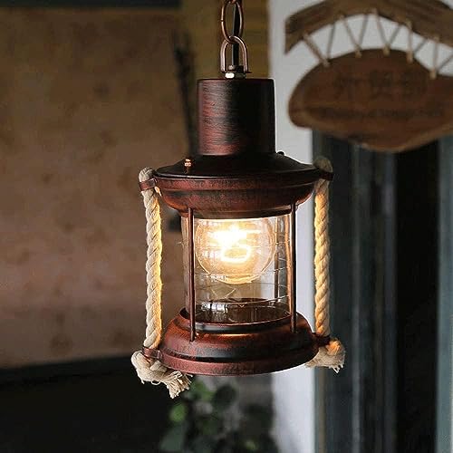 Lampe pour couloir sombre avec suspension en fer nostalgique rétro