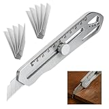 MOPUBZO Profi Cuttermesser 18mm mit 10 Abbrechklingen – Robustem Edelstahl Universalmesser &...