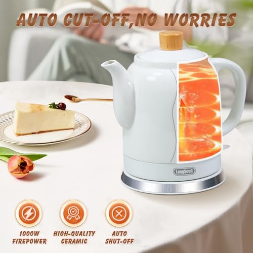 Tetera eléctrica de cerámica 1.5L con apagado automático miniatura 5