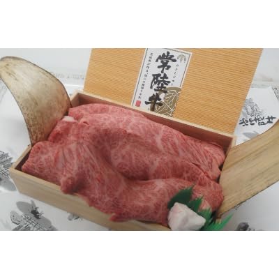 肩ロース すき焼き用牛肉 霜降り 常陸牛 600g すき焼き 牛肉 スライス 肉 黒毛 和牛 ブランド牛 すき焼き用 和牛 国産牛 冷凍[配送不可地域:離島]