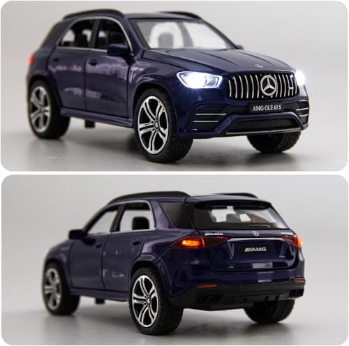 Image of 1:32 AMG GLE 63 S Scale Alloy Metal Pull Back Die-Cast Car Toy with Sound & Light Mini Auto Model for Kids Durable Metal Body Realistic Design Gift for Boys & Collectors (Blue)