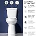 Miuara Extra Tall Toilet 21 Inch - Elongated High Toilet for Seniors, Comfort Bowl Height, Dual Flush 1.1/1.6 GPF, Two Piece, Floor Mounted, 12” Rough In, Glossy White, for Bathroom