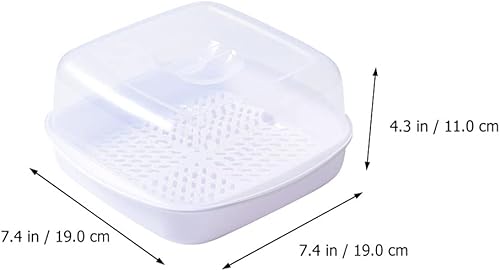 Miniatura 9 de Operitacx Mini vaporizador de microondas para microondas y verduras, para cocinar, microondas, utensilios de cocina sin BPA, apto para lavavajillas