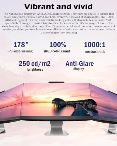 Image of ASUS 23.8''Touchscreen All-in-One Desktop Computer - 23.8 inch FHD, Intel i5 1235U(Up to 4.4GHz), 32GB RAM, 1TB SSD, Intel Iris Xe Graphics, Wi-Fi 6, w /Windows 11 Pro, Office Lifetime, Accessories